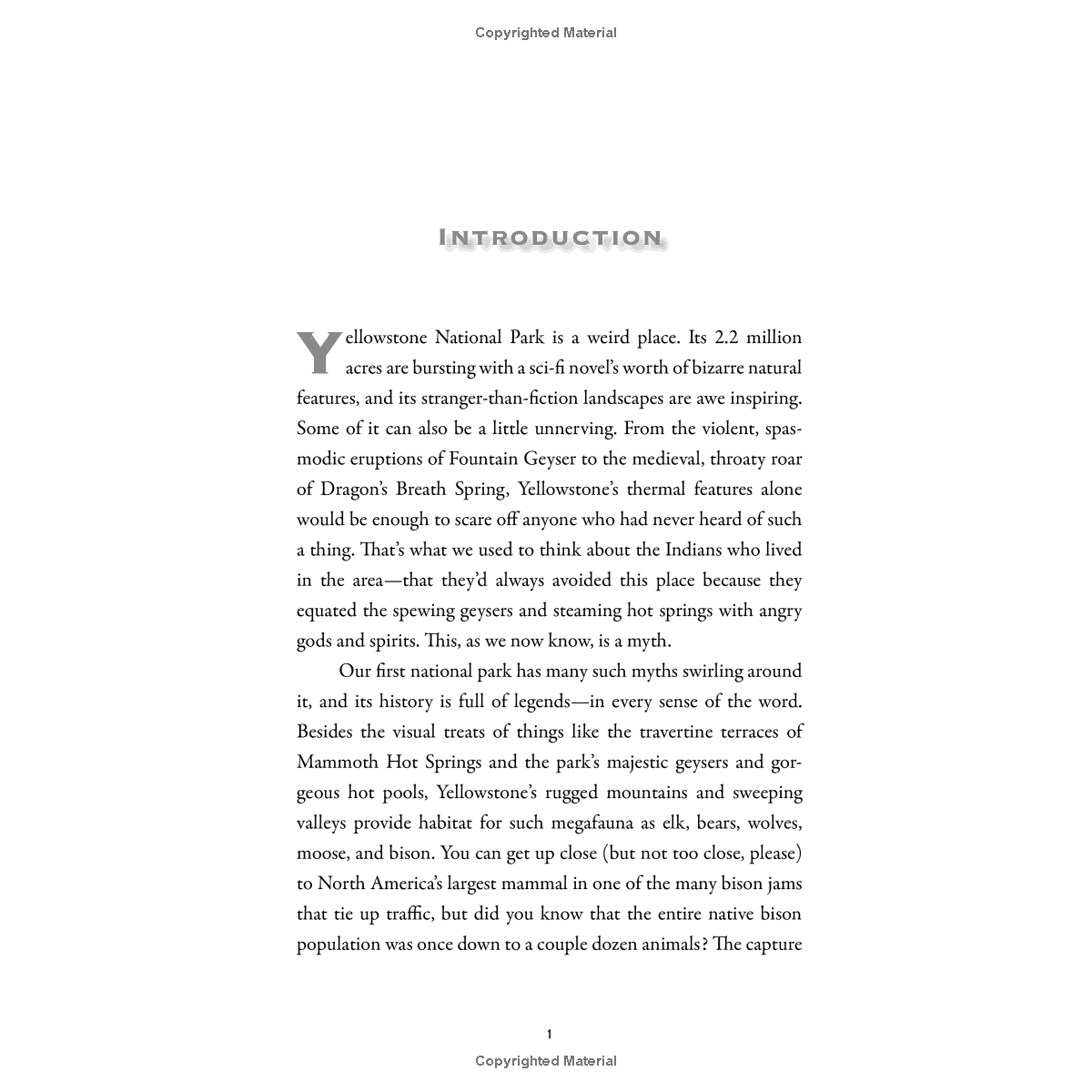 Myths & Legends of Yellowstone by Ednor Therriault