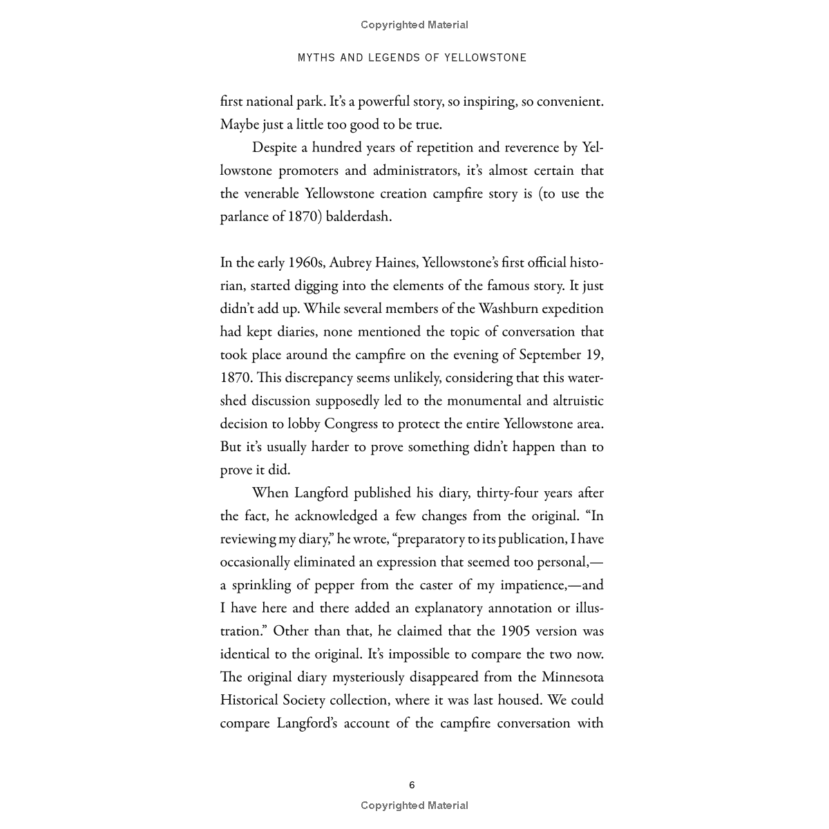 Myths & Legends of Yellowstone by Ednor Therriault