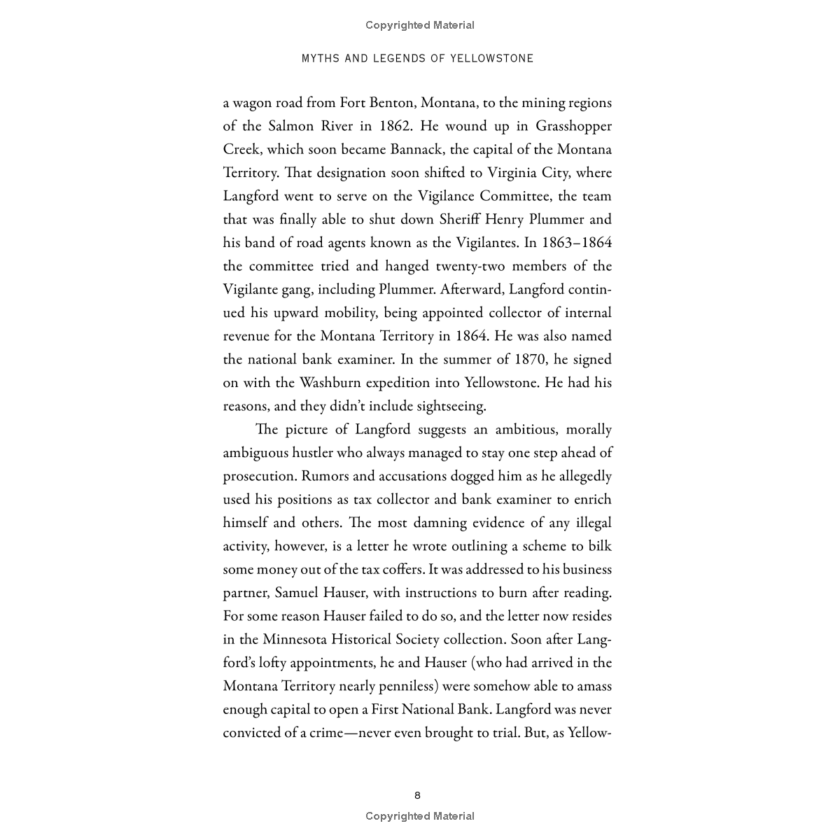 Myths & Legends of Yellowstone by Ednor Therriault