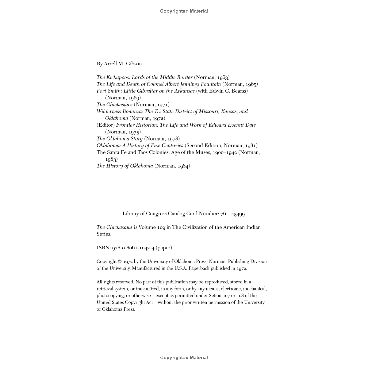 The Chickasaws by Arrell M. Gibson