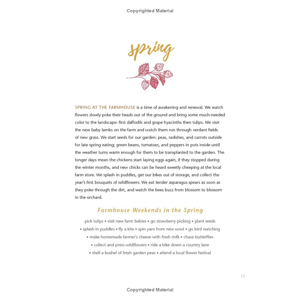 Farmhouse Weekends: Menus for Relaxing Country Meals All Year Long by Melissa Bahen
