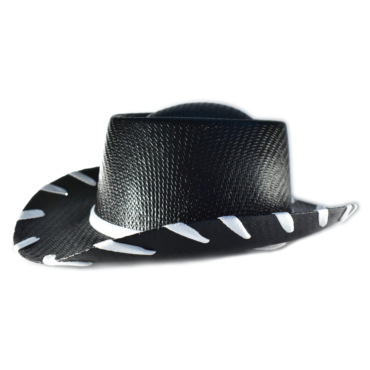 Black Youth Straw Hat - Woody