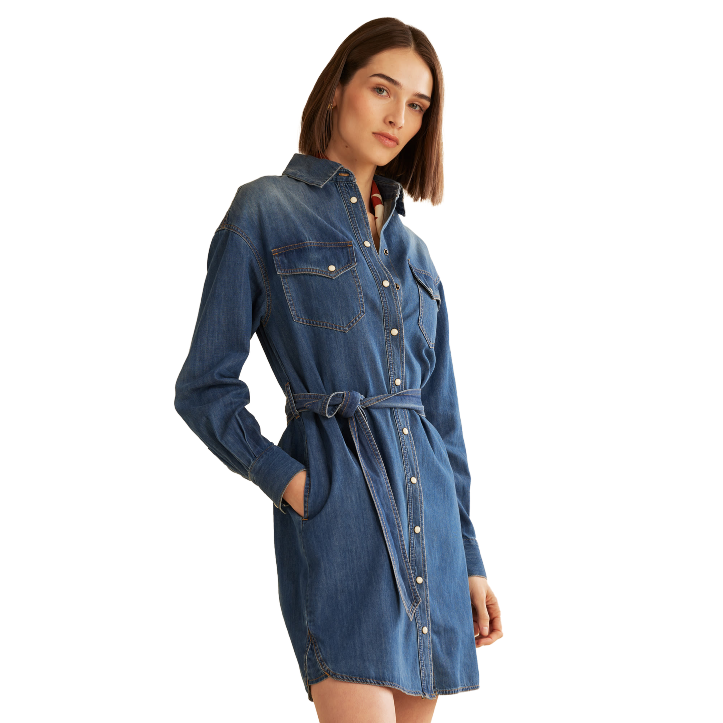 Pendleton Women's Chambray Shirt Dress - Medium Blue