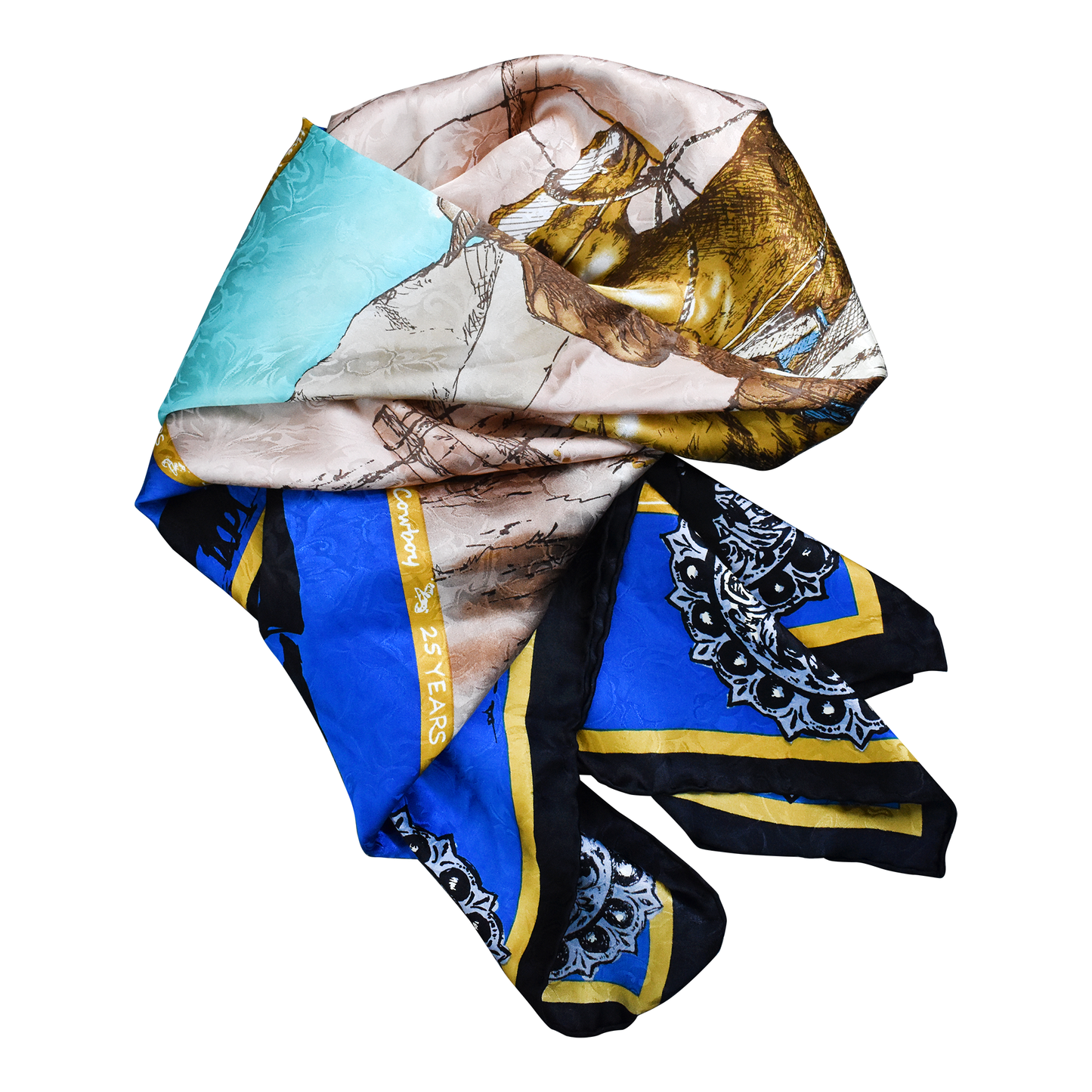 Anniversary Palomino Blue Limited Edition Silk Wild Rag
