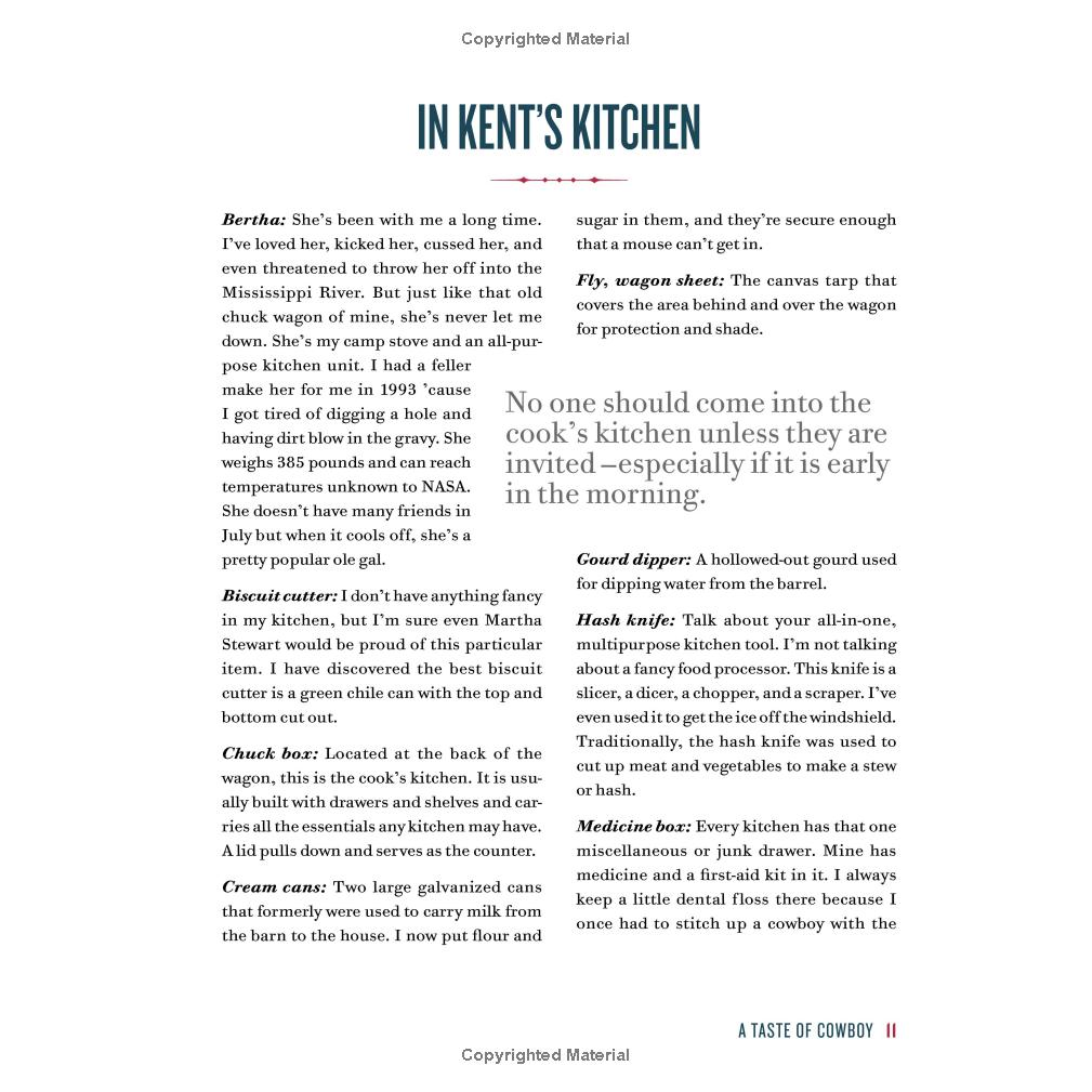 A Taste of Cowboy: Ranch Recipes and Tales from the Trail by Kent & Shannon Rollins