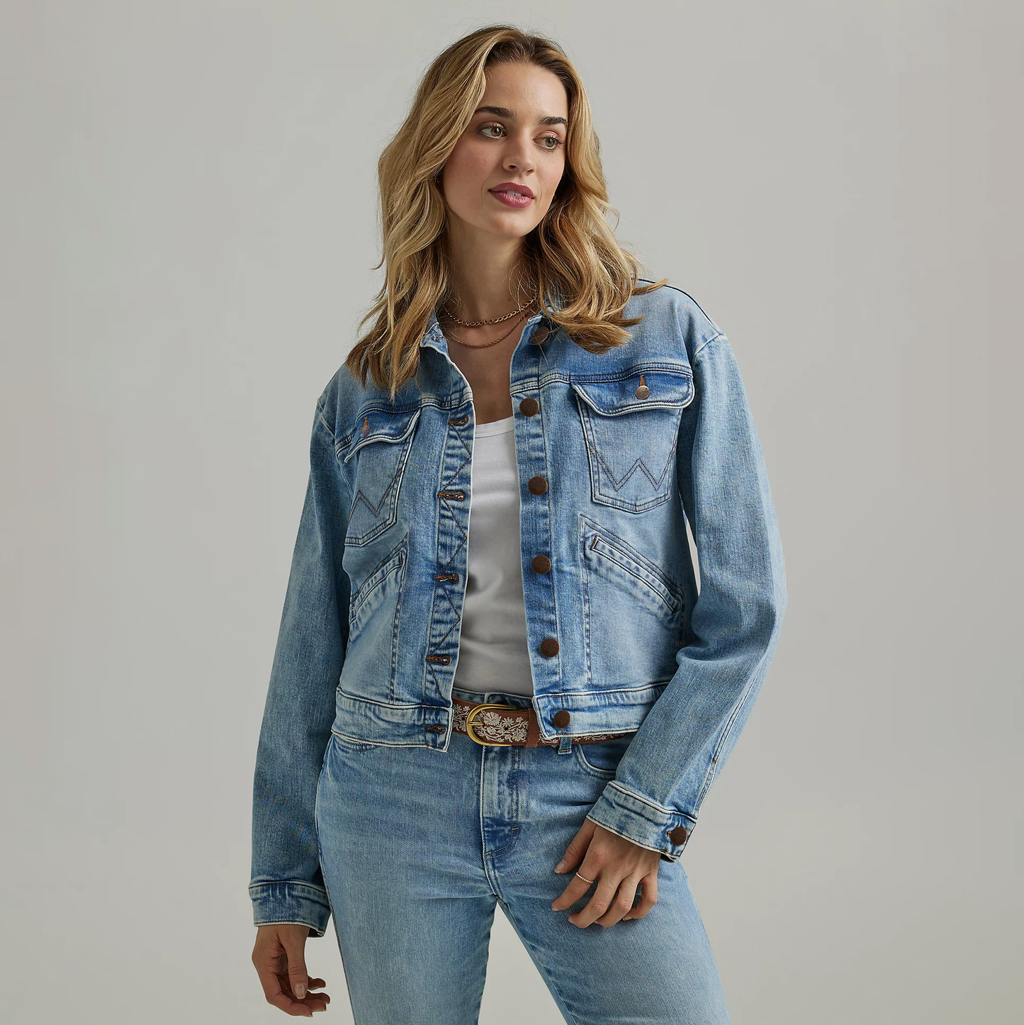 Wrangler Women's Cowboy Denim Jacket - Light Wash