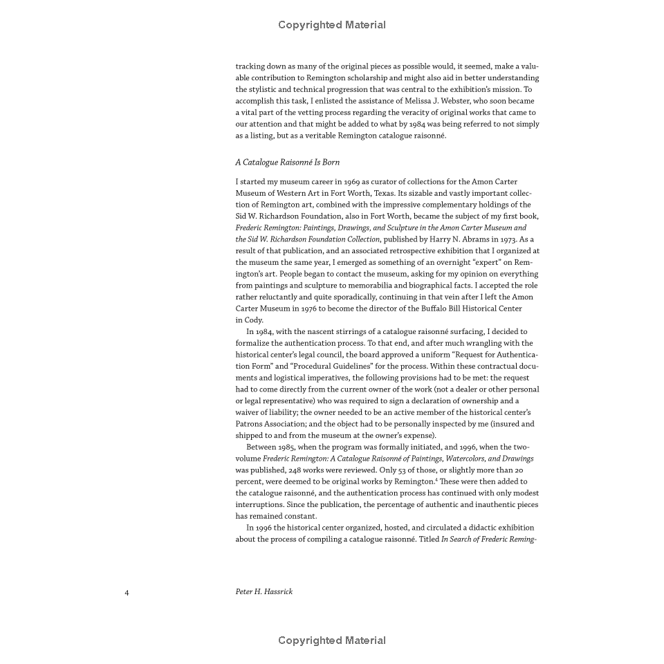 Frederic Remington: A Catalogue Raisonné II edited by Peter H. Hassrick