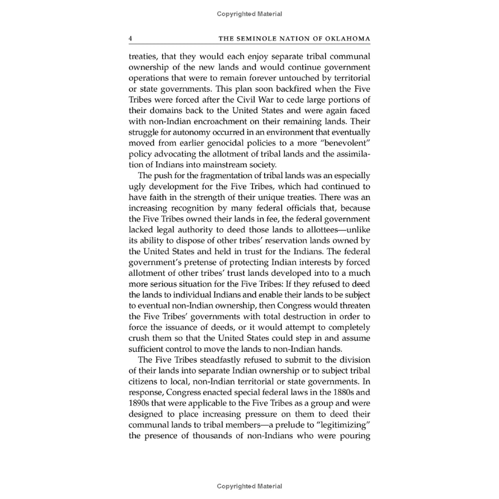 The Seminole Nation of Oklahoma: A Legal History by L. Susan Work