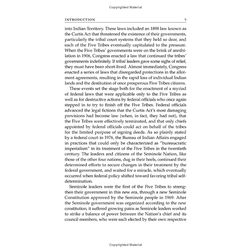 The Seminole Nation of Oklahoma: A Legal History by L. Susan Work