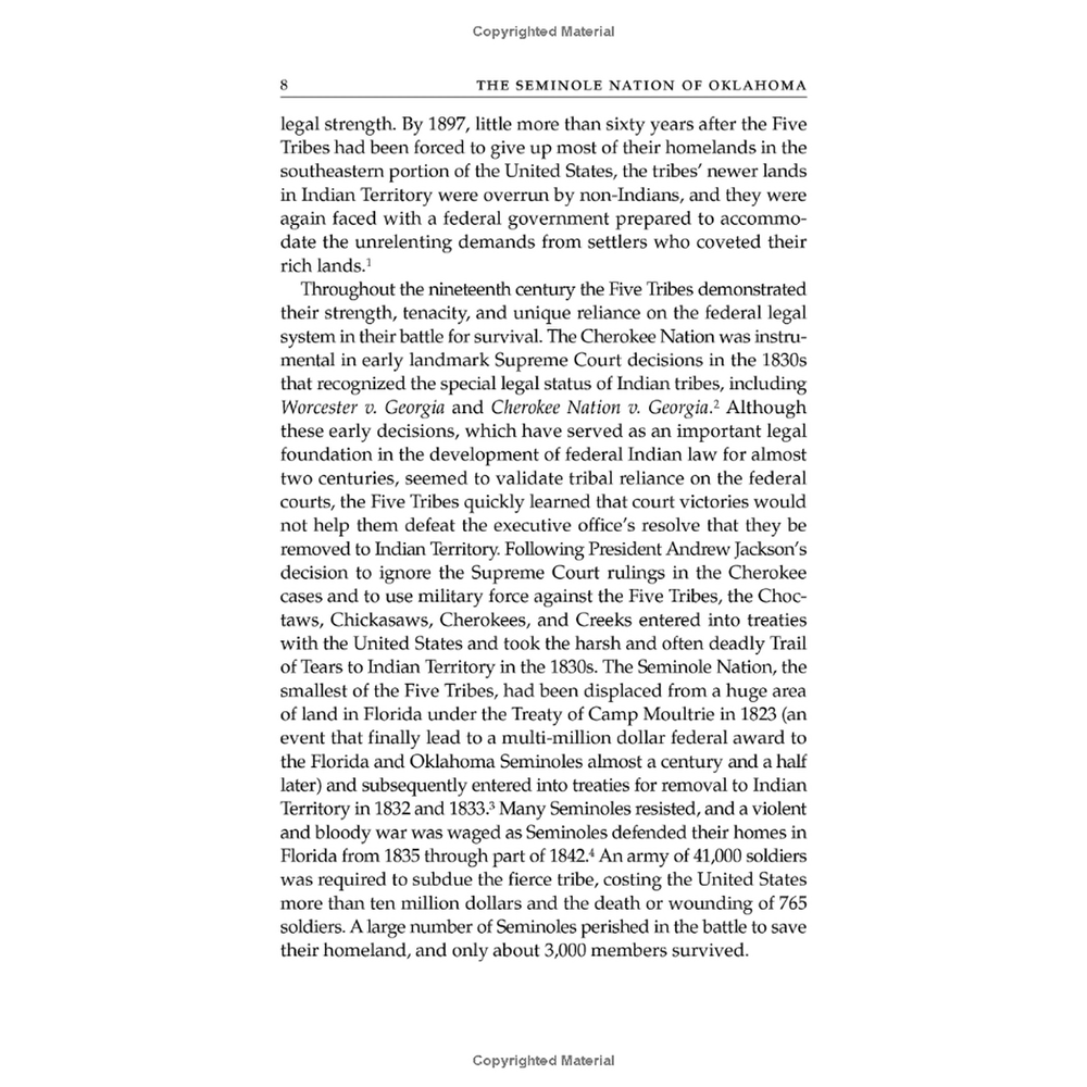 The Seminole Nation of Oklahoma: A Legal History by L. Susan Work