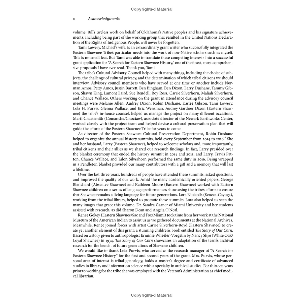 The Eastern Shawnee Tribe of Oklahoma: Resilience Through Adversity Edited by Stephen Warren