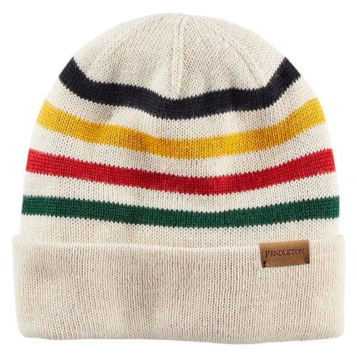 Pendleton Knit Beanie - Ivory Glacier Stripe