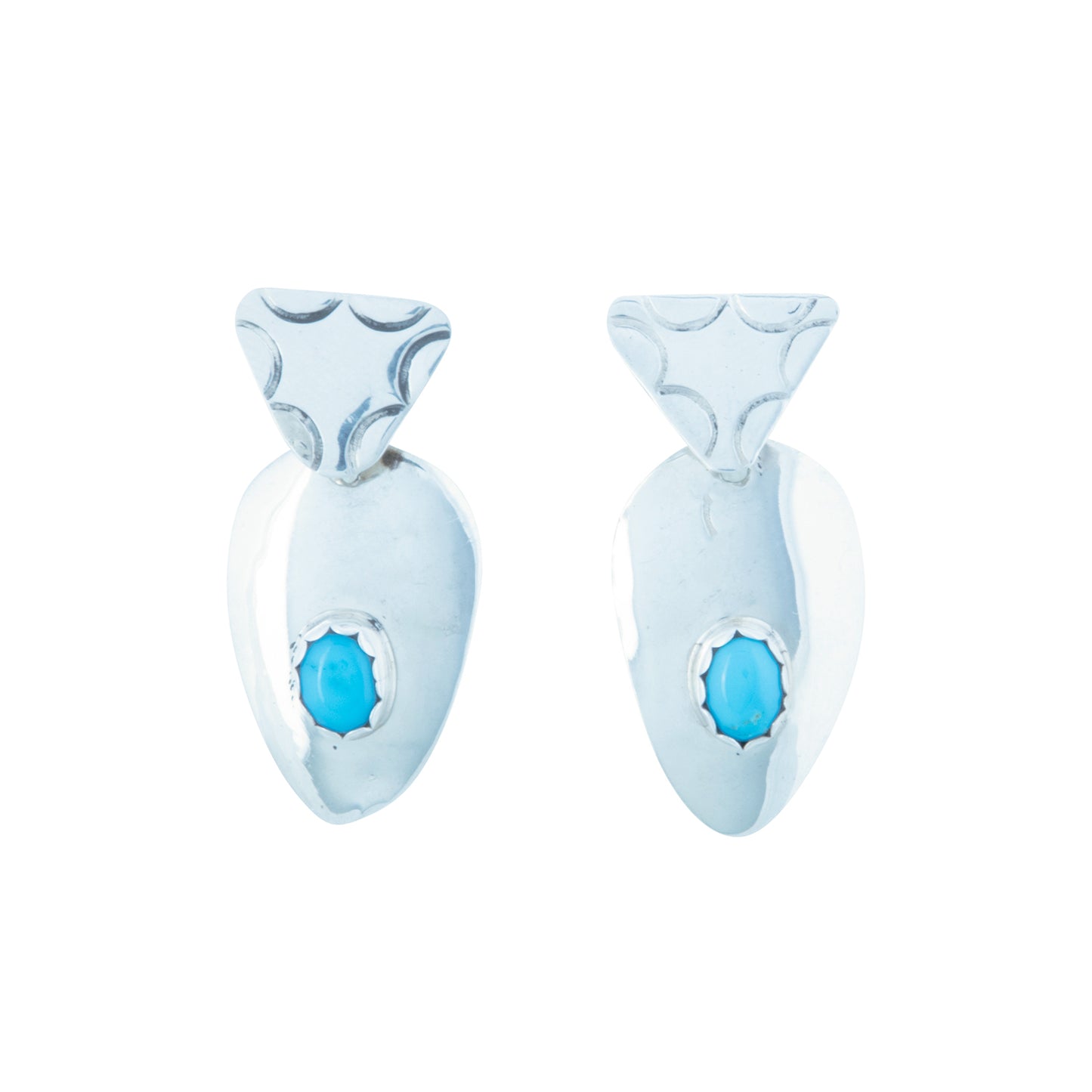 1970's Sleeping Beauty Turquoise Teardrop Earrings