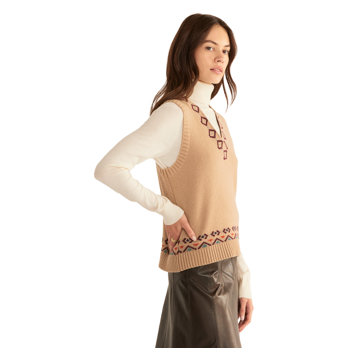 Pendleton Women's Harlow Sweater Vest - Desert Sand