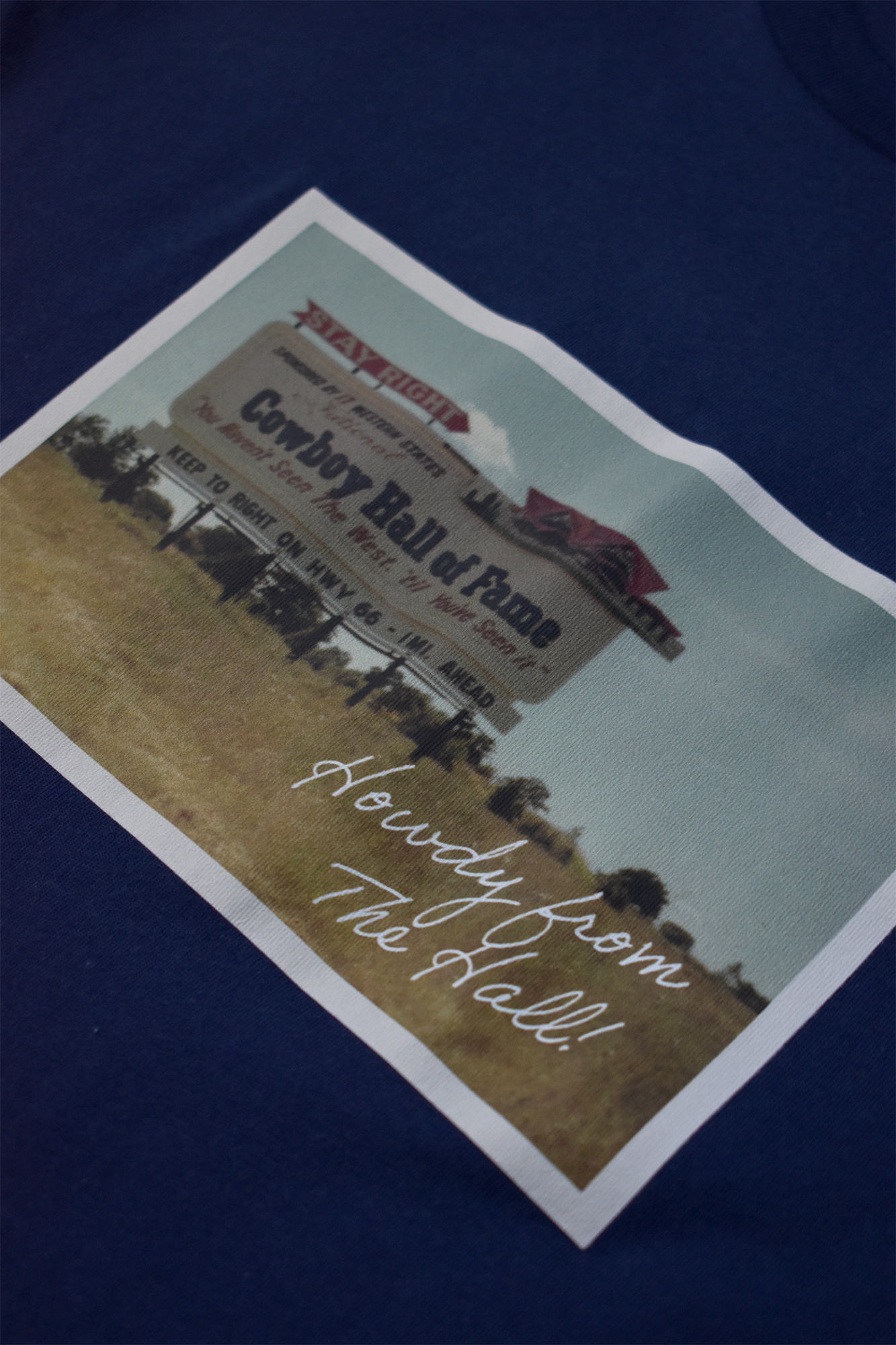 Vintage Cowboy Hall of Fame Billboard Postcard Tee