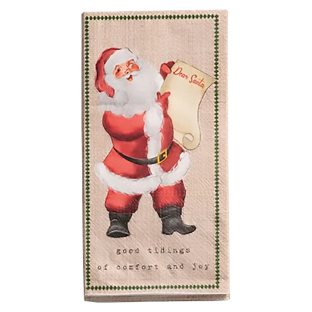 Christmas Linen Textured Paper Guest Towels