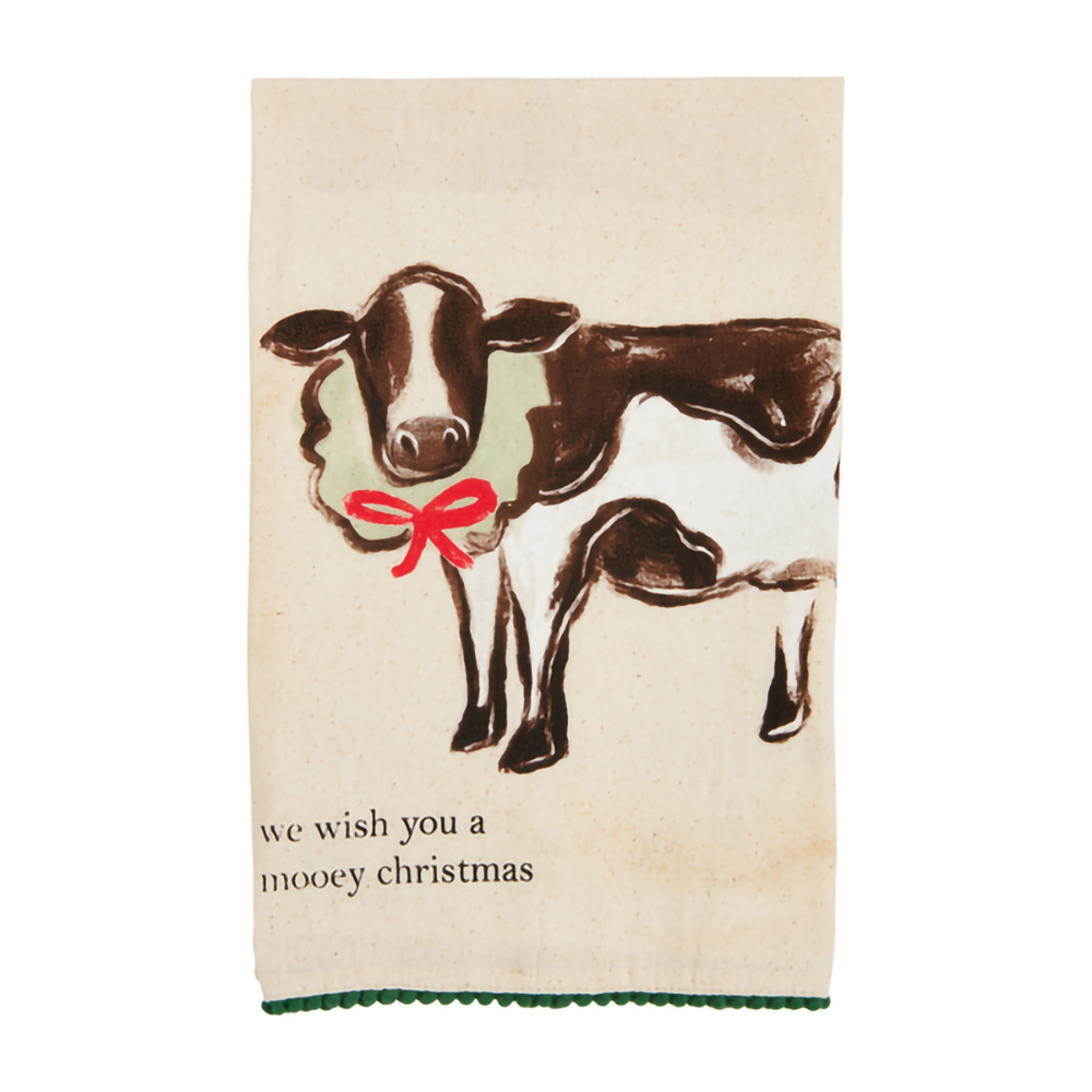 Christmas Farm Animal Pom Towels