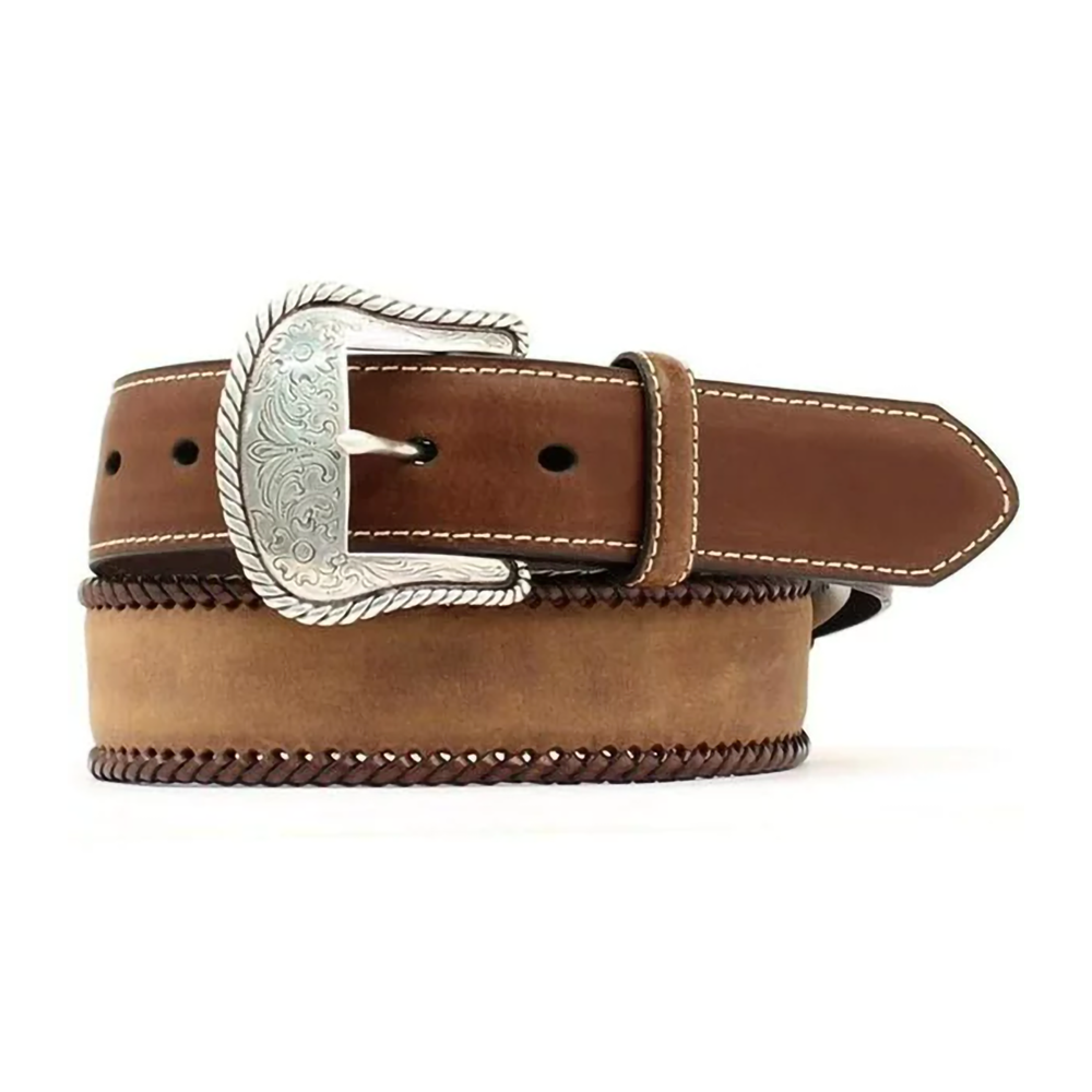 Men's Top Hand Lace Edge & Round Concho Belt