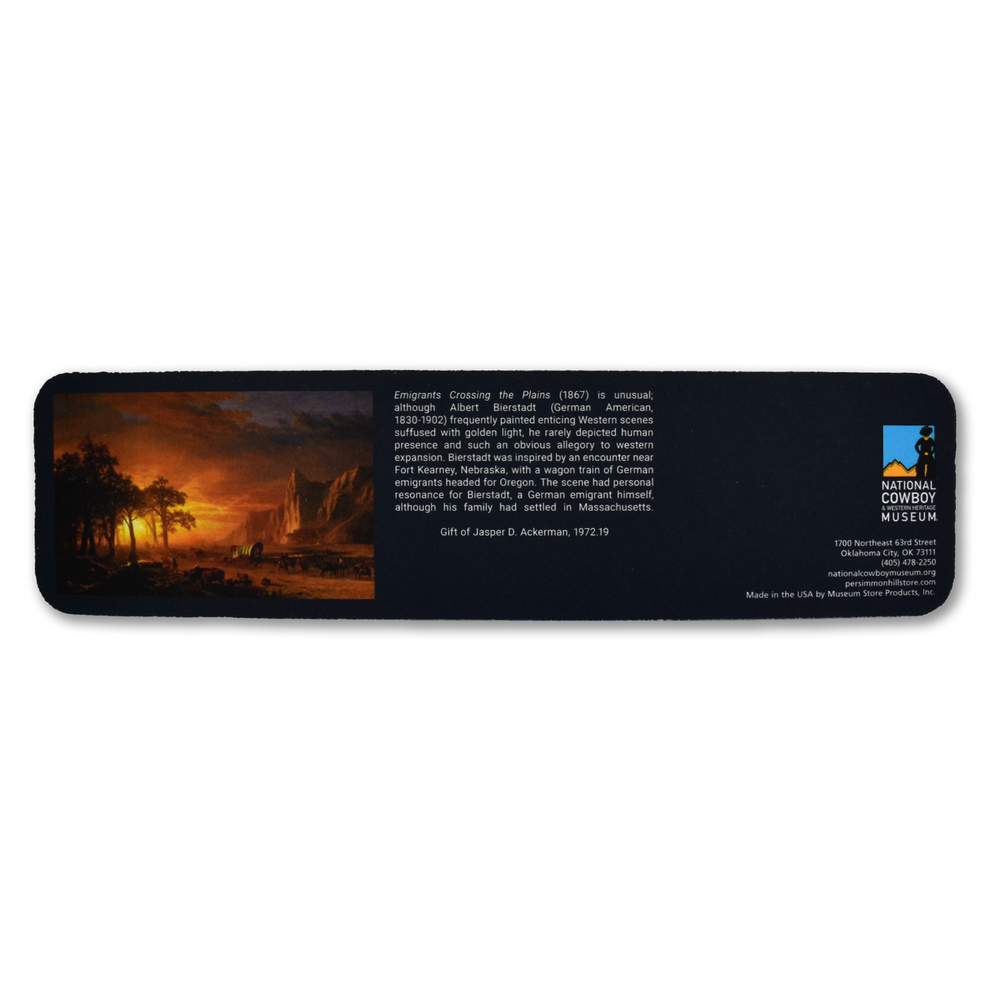 Bierstadt Emigrants Crossing the Plains Bookmark