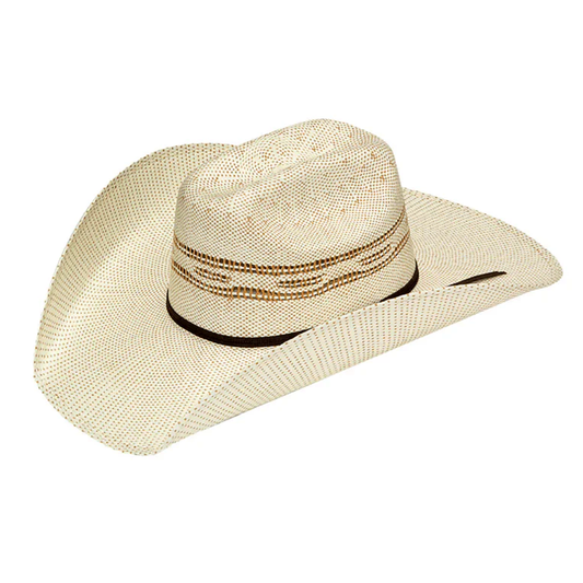 Twister Bangora Two-Tone Maverick Crown Straw Hat - Light Brown