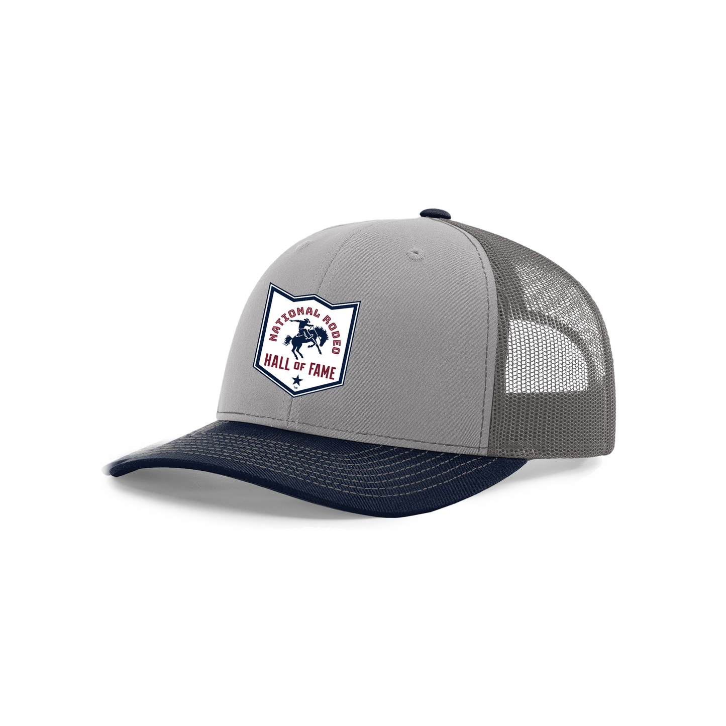 National Rodeo Hall of Fame Snapback Trucker Patch Hat - Grey/Charcoal