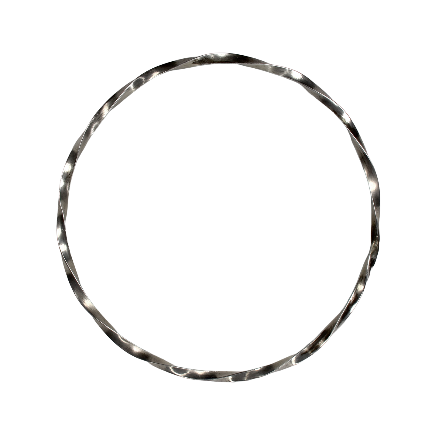 Twisted Spiral Stackable Sterling Silver Bangle
