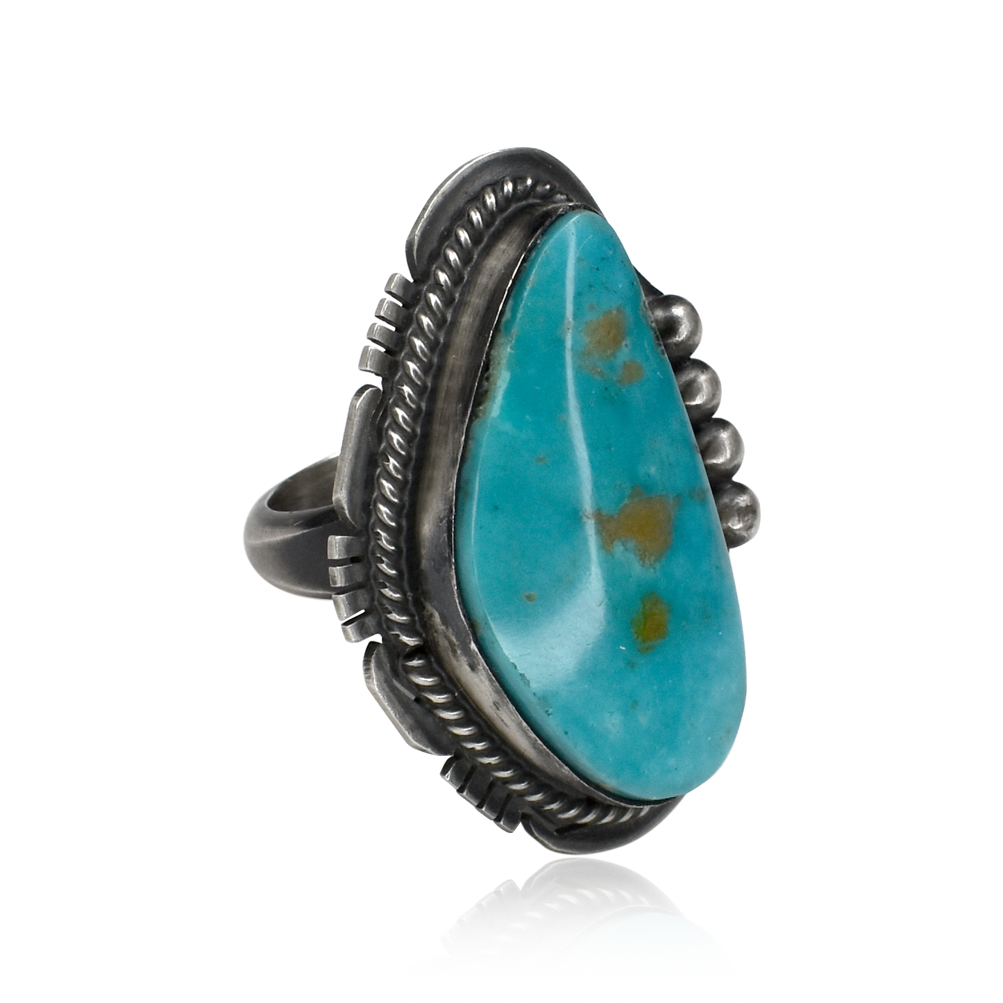 Stardrop Bloom Sleeping Beauty Turquoise Cocktail Ring by J. Nelson
