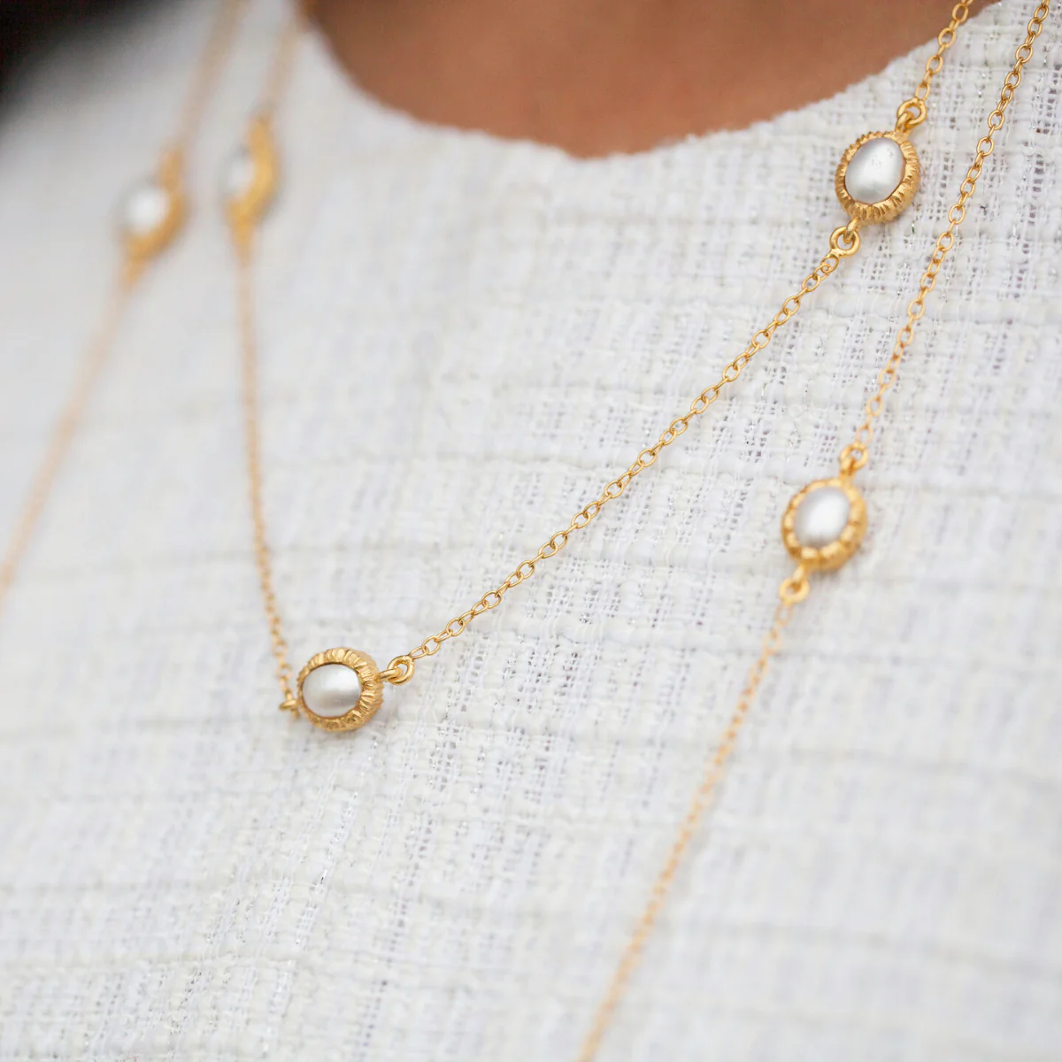 Christina Greene Elizabeth Necklace - Pearl
