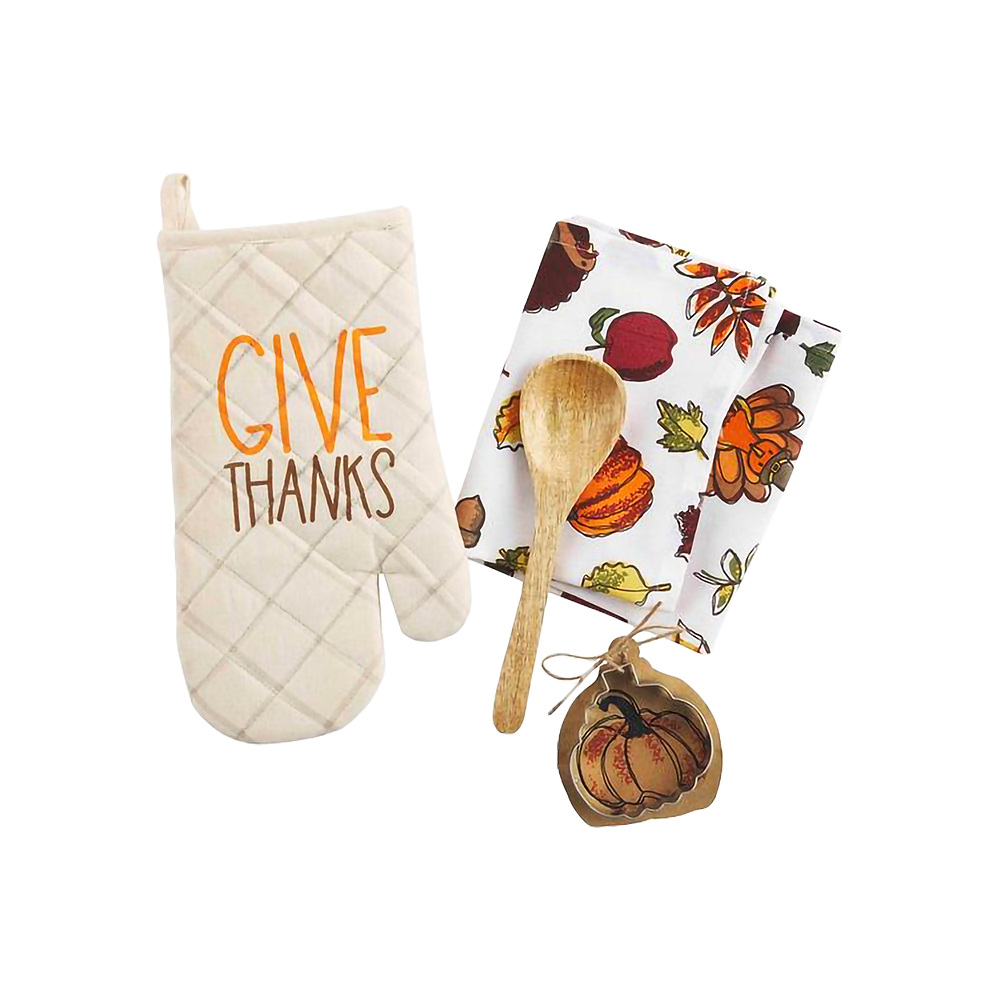 Give Thanks Thanksgiving Oven Mitt Set