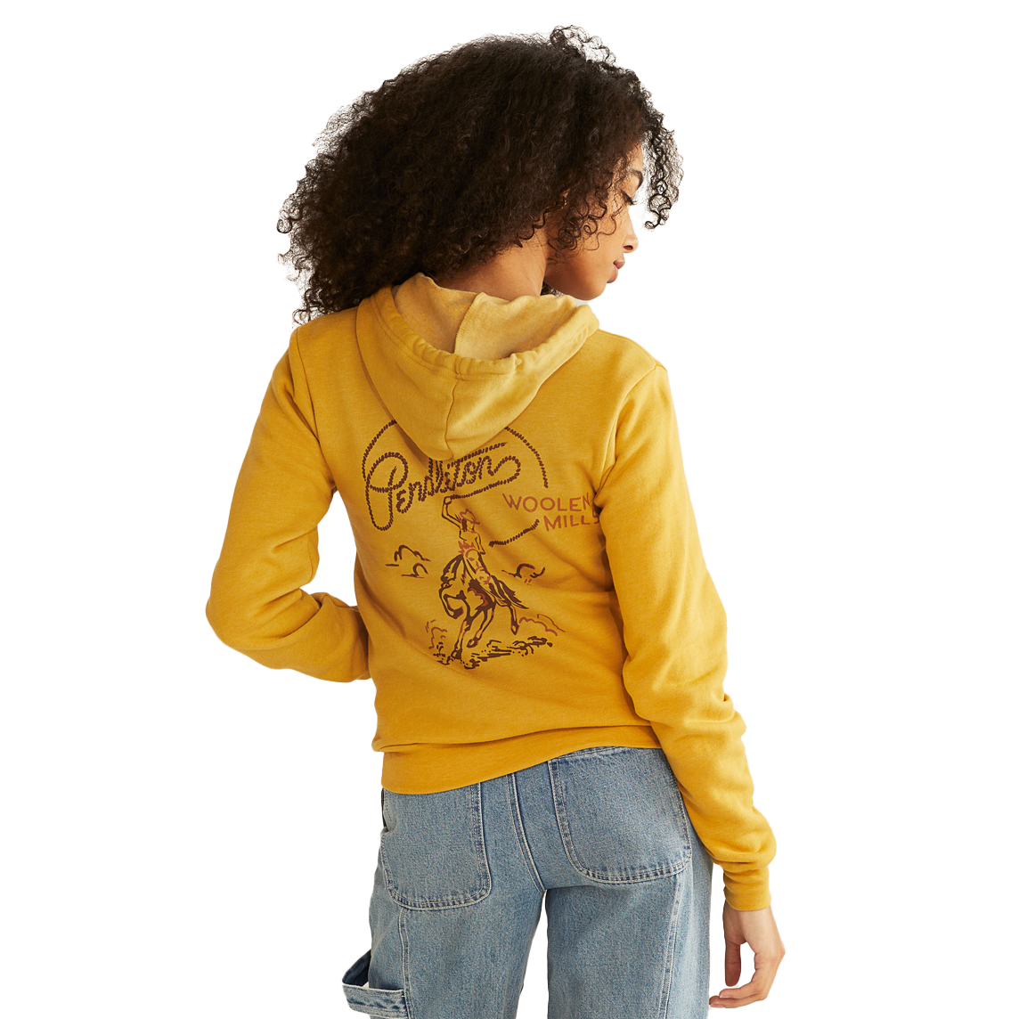 Pendleton Women s Cowgirl Graphic Zip Hoodie Persimmon Hill at