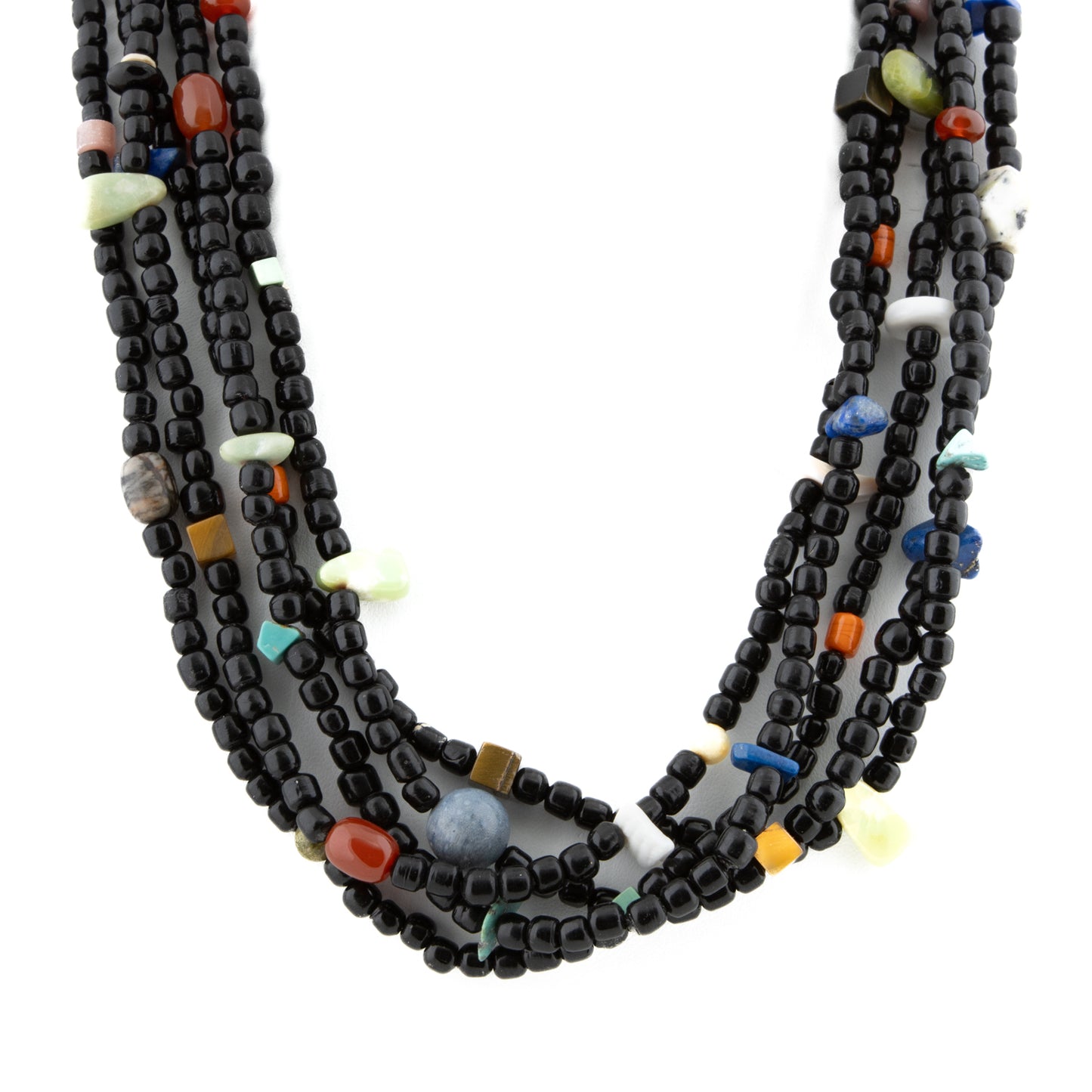 Multi Stone Five Strand Necklace by Timothy Bailon