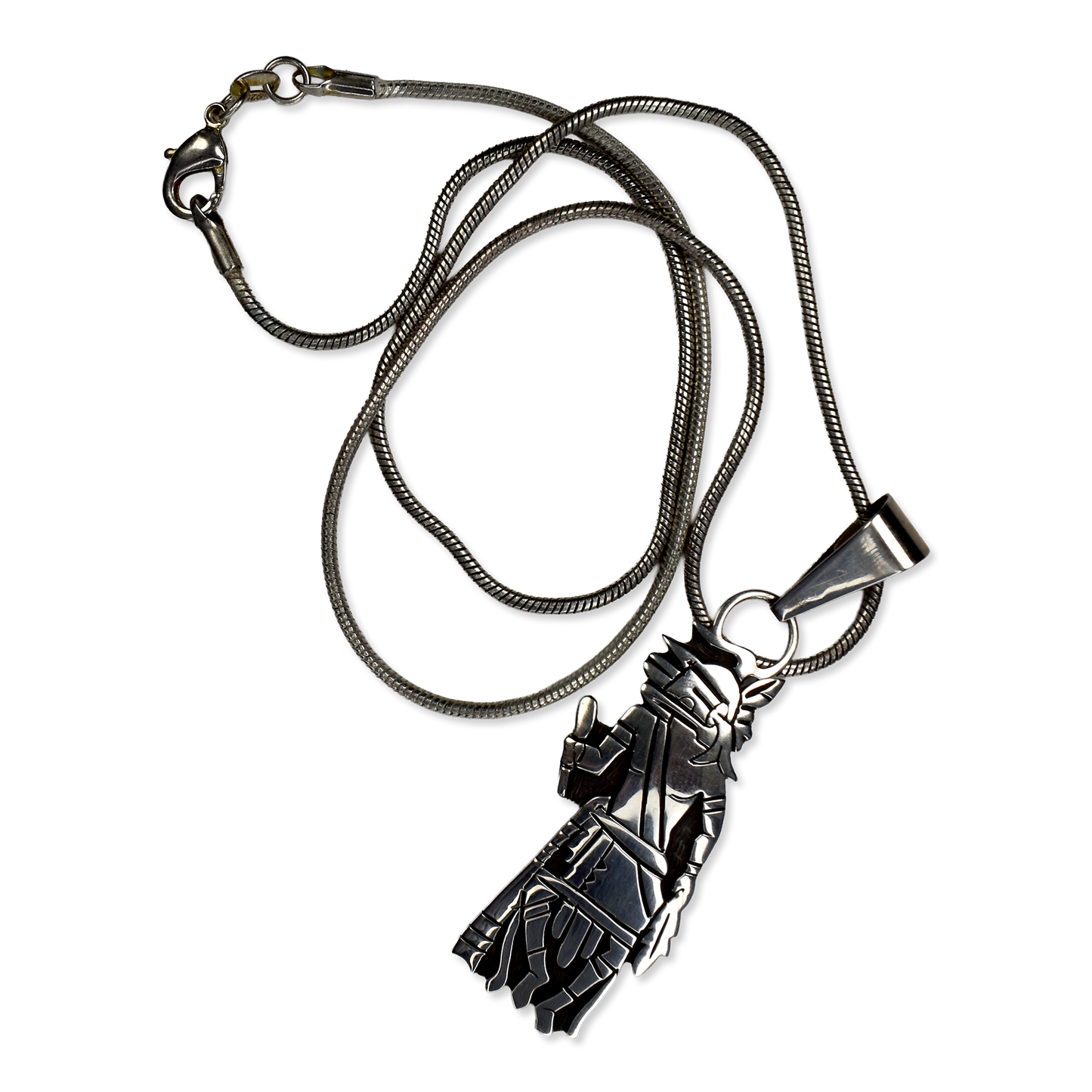 Silver Overlay Kachina Pendant Necklace by Adrian Sanchez