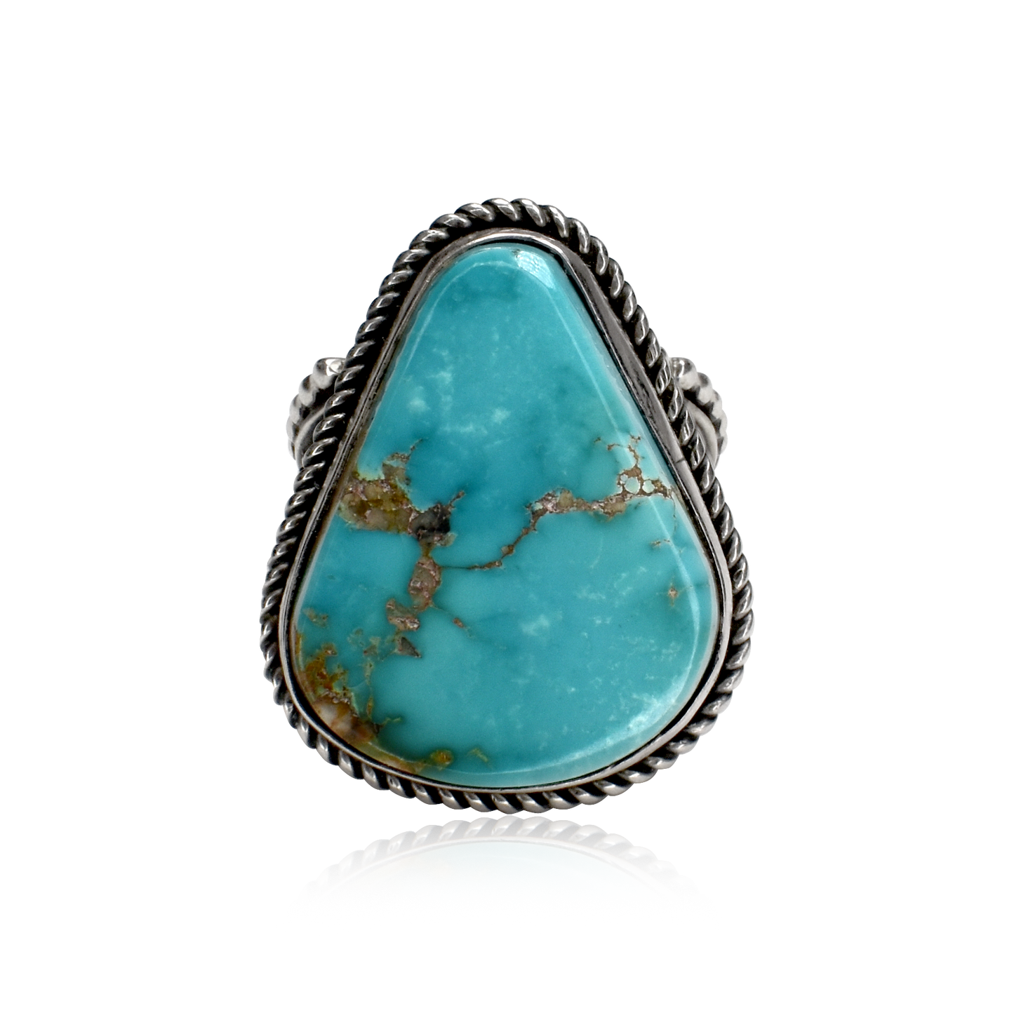 Desert Current Kingman Turquoise Teardrop Statement Ring by Albert Jake