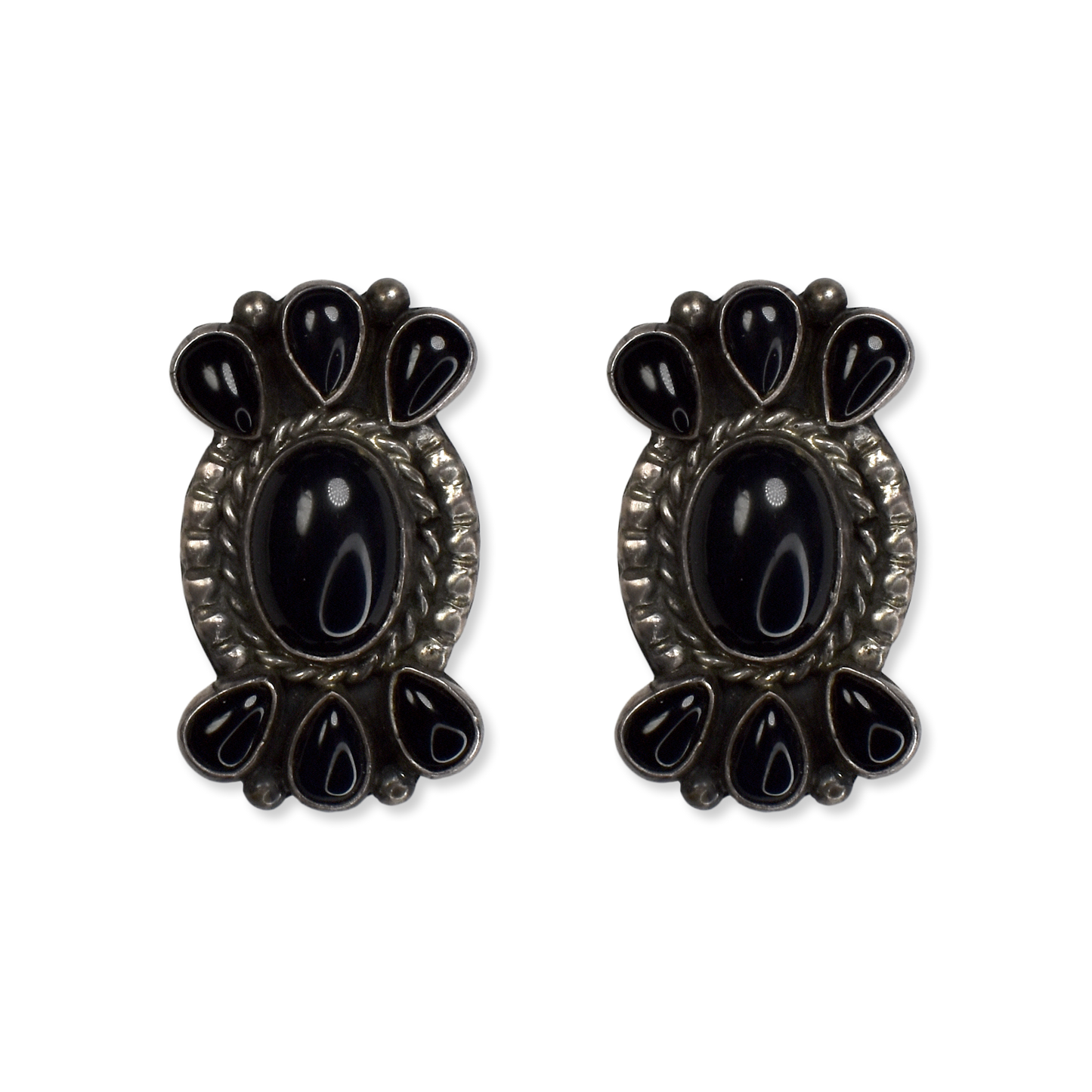Black Onyx Taos Earrings by Rocki Gorman