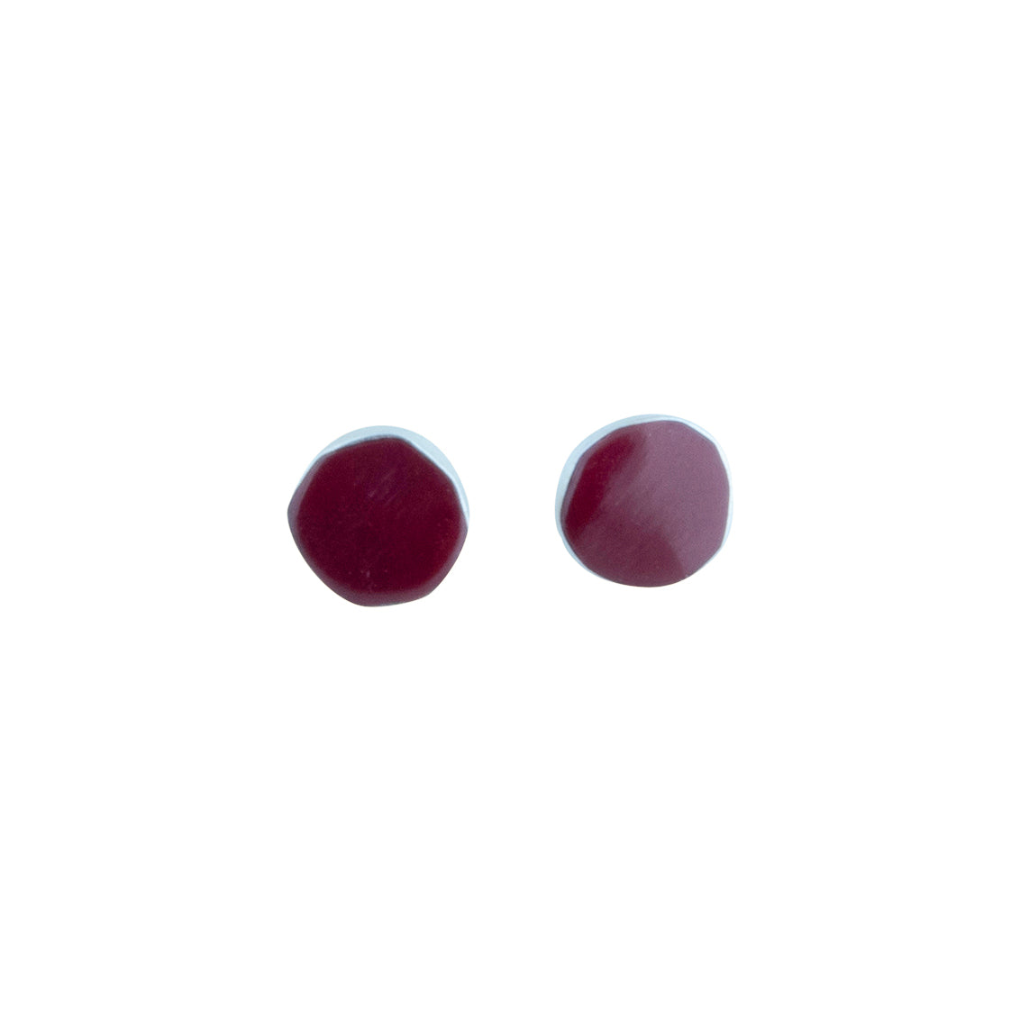 Coral Circular Stud Earrings By Aaron Shebola
