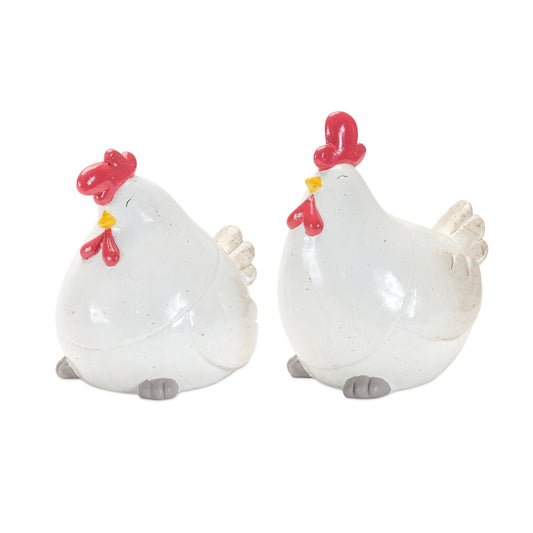 Terracotta Sleepy Chicken Statues