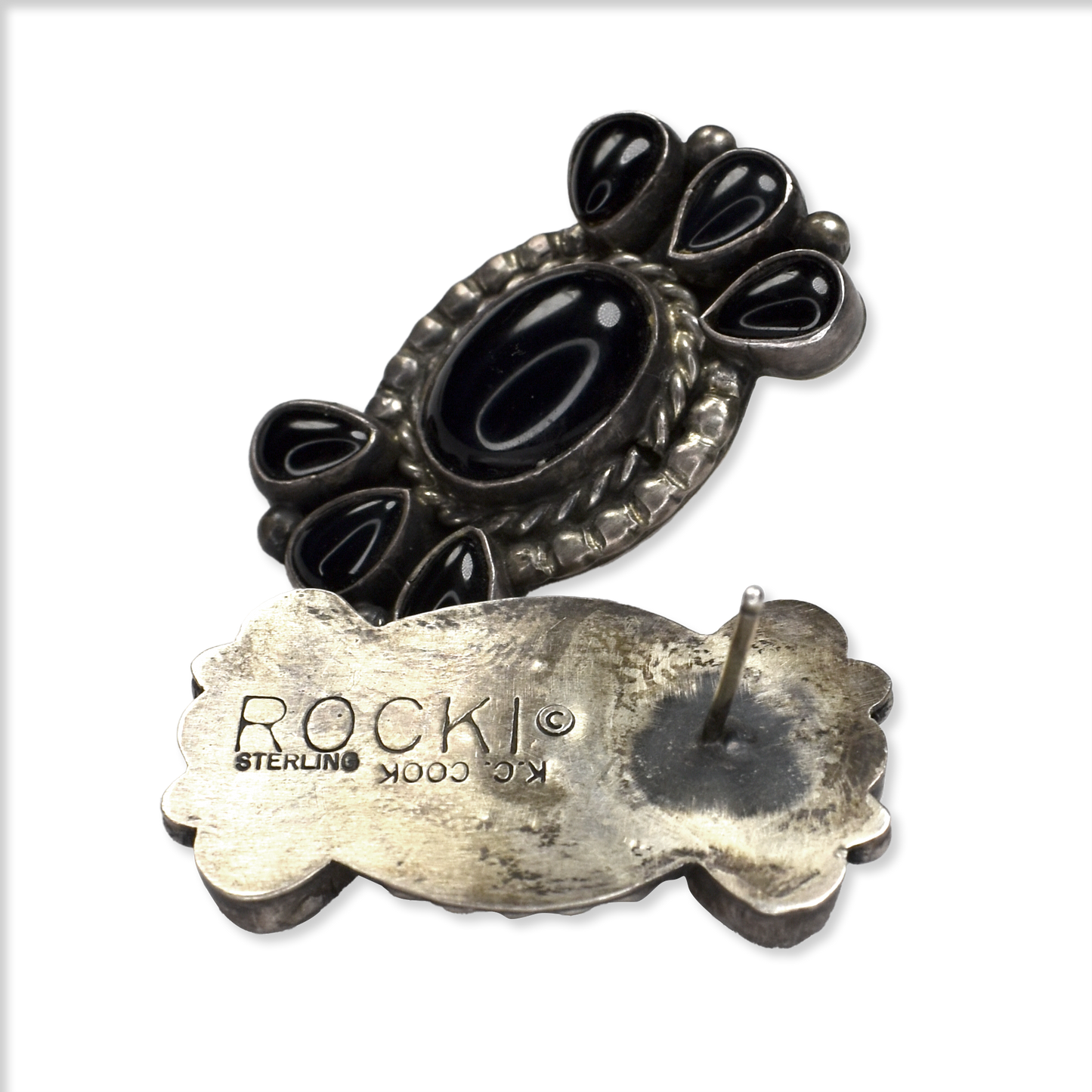 Black Onyx Taos Earrings by Rocki Gorman