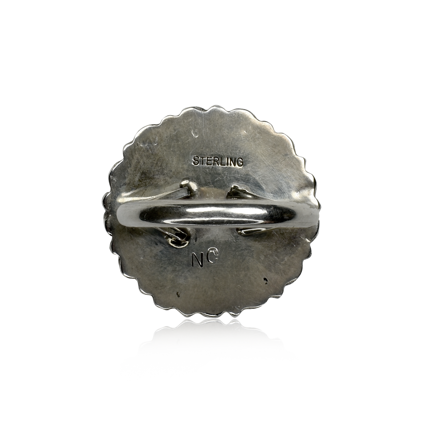 Pacific Coral Circular Shadowbox Ring