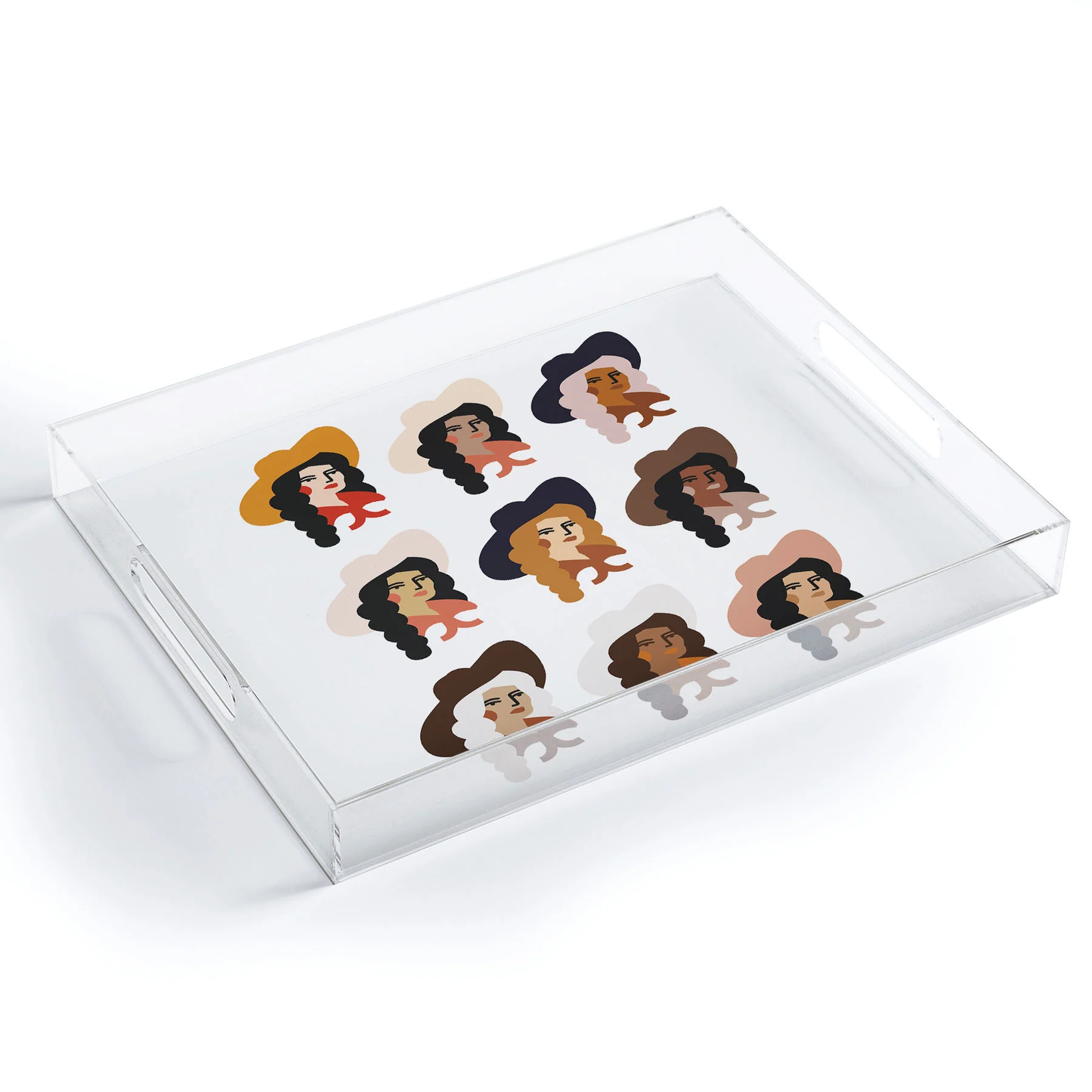 Multi-Culture Cowgirls Acrylic Tray