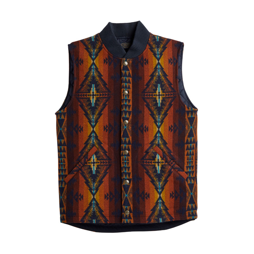Pendleton Men's Parkdale Quilted Snap Vest Trapper Peak Multi
