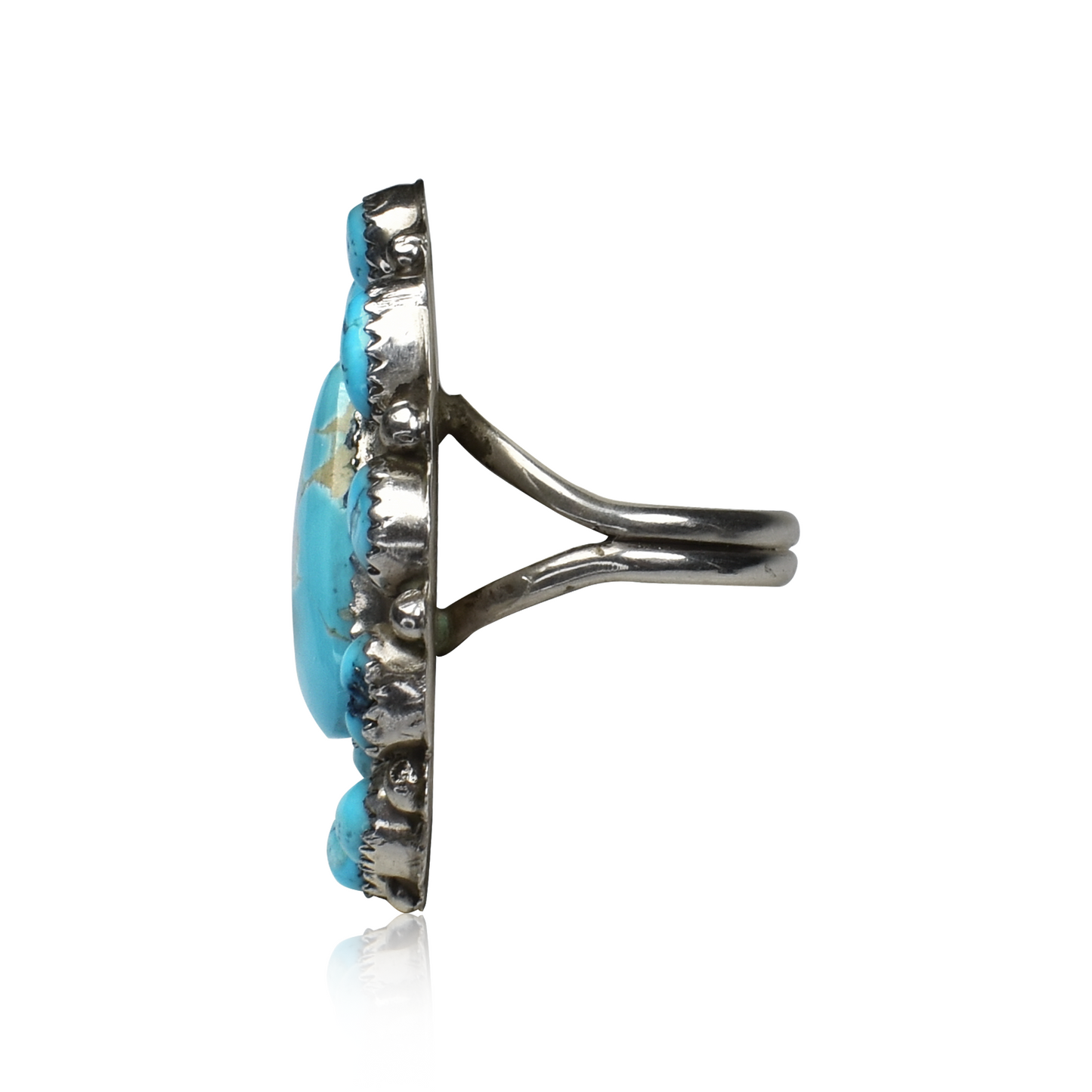 Persian Turquoise Cluster Cocktail Ring by Falencia Yazzie