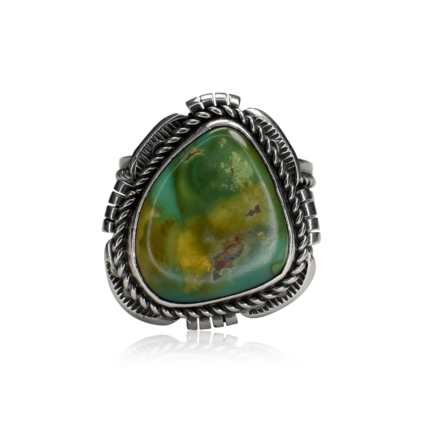 Tonopah Tide Royston Turquoise Ring by Bennie Bowekaty