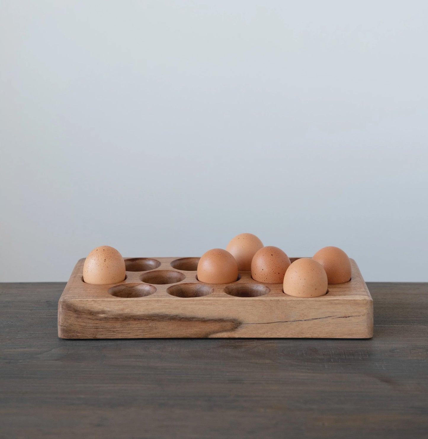 Acacia Wood Egg Tray