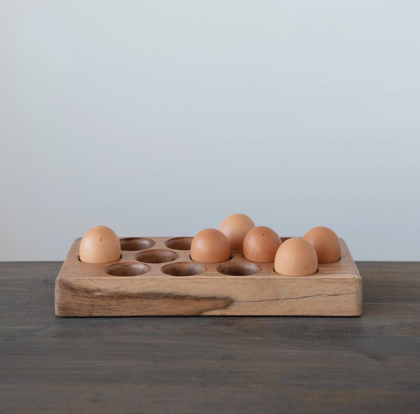 Acacia Wood Egg Tray