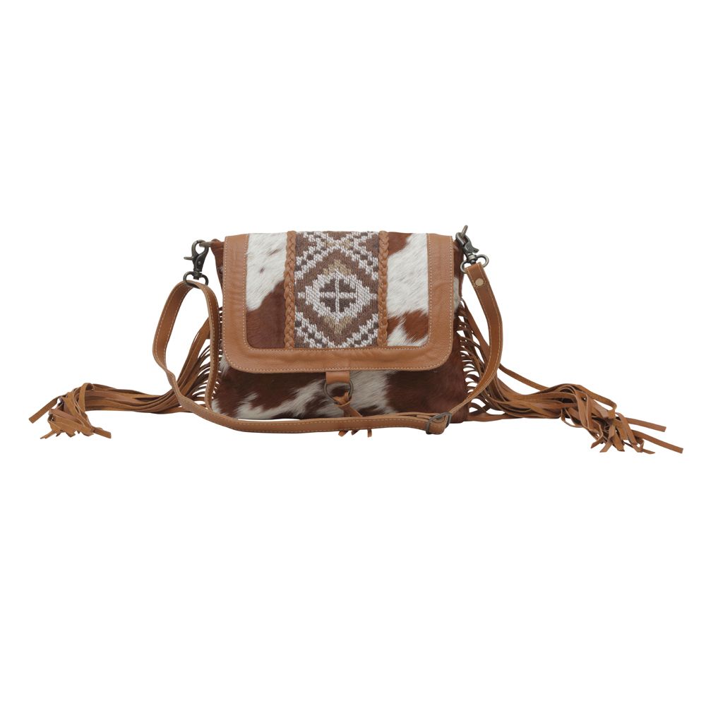 Elisa Fringe Leather & Hairon Bag