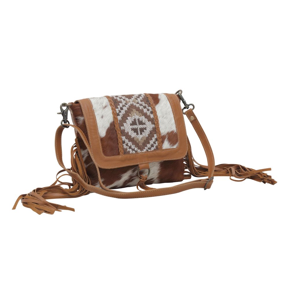 Elisa Fringe Leather & Hairon Bag