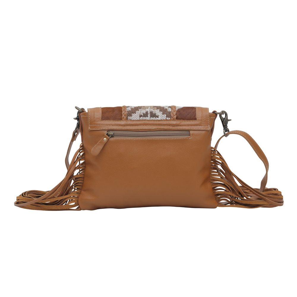Elisa Fringe Leather & Hairon Bag