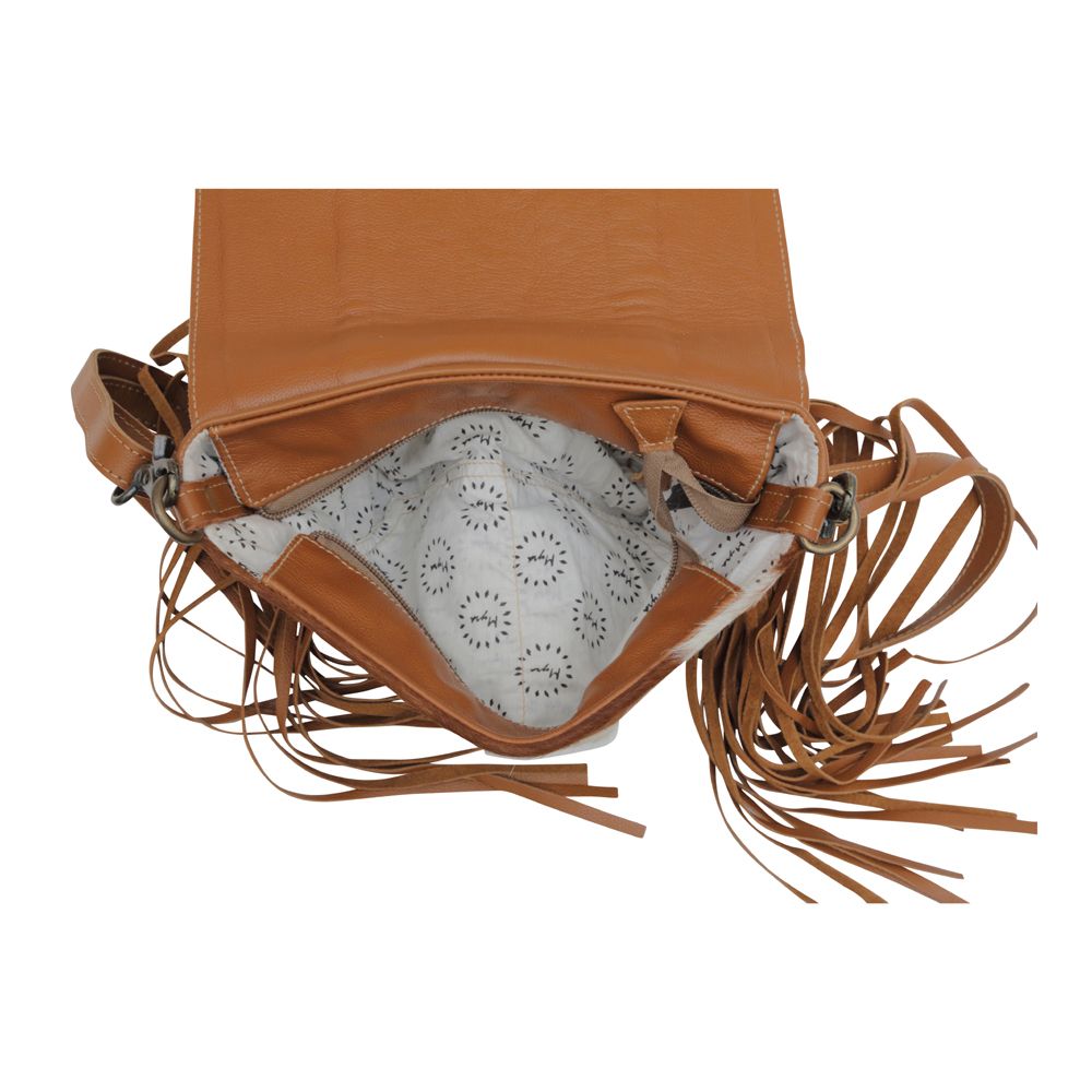 Elisa Fringe Leather & Hairon Bag
