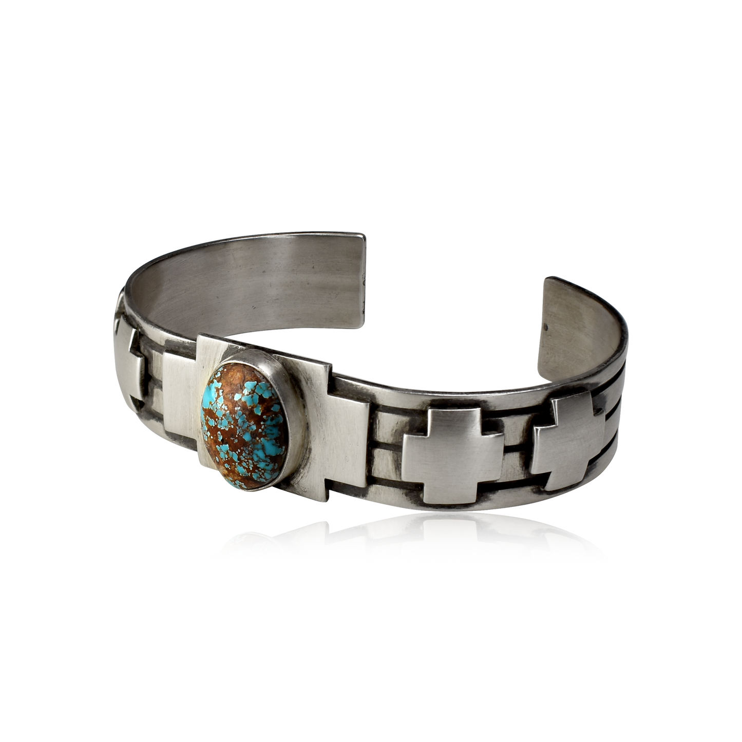 Stone & Signal Royston Turquoise Five Cross Cuff by Lawrence Baca