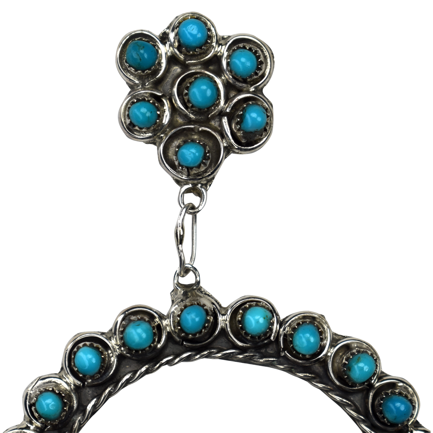Circular Petit Point Stud Dangle Earrings by Waylon Johnson